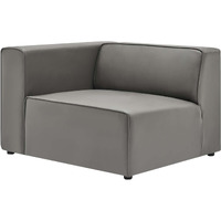 Mingle Vegan Leather Left-Arm Chair Gray