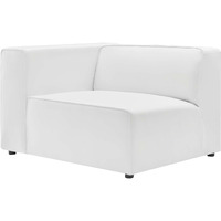 Mingle Vegan Leather Left-Arm Chair White