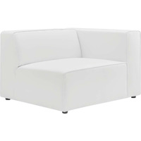 Mingle Vegan Leather Right-Arm Chair White
