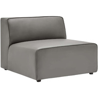 Mingle Vegan Leather Armless Chair Gray