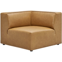 Mingle Vegan Leather Corner Chair Tan