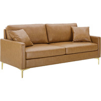Juliana Vegan Leather Sofa Tan