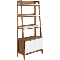 Bixby 33" Bookshelf Walnut White