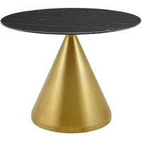 Tupelo 40" Artificial Marble Dining Table Gold Black