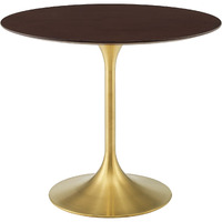 Lippa 36" Wood Dining Table Gold Cherry Walnut