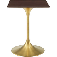 Lippa 24" Square Wood Dining Table Gold Cherry Walnut