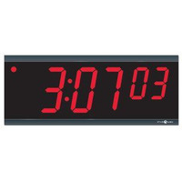 Pyramid Time Systems Stand Alone Digital BLK Bezel AC US Connector Red 4 x 6 LED