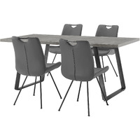 Coronado 5 Piece Grey Rectangular Dining Set