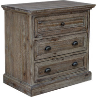 Sunset Trading Solstice Grey 3 Drawer Nightstand