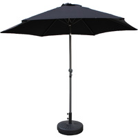 St. Kitts Aluminum 9-foot Patio Umbrella - Black