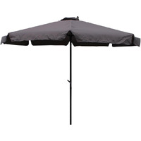St. Kitts Aluminum Tilt and Crank 10-foot Outdoor Umbrella - Grey