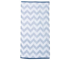 Carmel Towel Company Chevron Velour Beach Towel - Navy, One Size