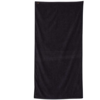 Q-Tees Velour Beach Towel - Black, One Size