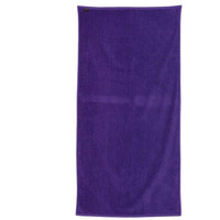 Q-Tees Velour Beach Towel - Purple, One Size