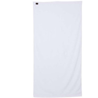 Q-Tees Velour Beach Towel - White, One Size