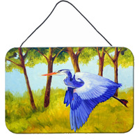 Fyling Heron by Ferris Hotard Wall or Door Hanging Prints