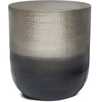 Nova Boho 19 inch Wide Metal Metal Side Table in Silver Ombre, Fully Assembled