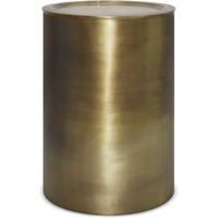 Corbin Industrial 16 inch Wide Metal Metal Side Table in Antique Gold , Fully Assembled