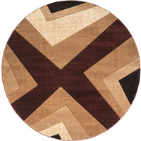 United Weavers Bristol Zine Burgundy Round Rug 7'10" Round