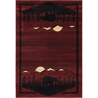 United Weavers Cottage Treetops Burgundy Accent Rug 1'10" x 2'8"