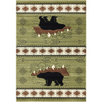 United Weavers Cottage Timberland Green Accent Rug 1'10" x 2'8"