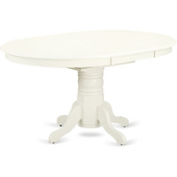 AVBO5-LWH-LC 5 Pc Kitchen table set with a Dining Table and Four faux leather seat Chairs in Linen White