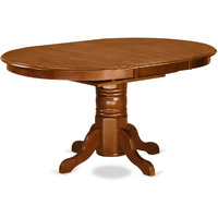 AVON7-SBR-W 7 Pc set Avon Kitchen Table with Leaf and 6 Wood Dinette Chairs.