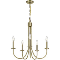 Metal Chandelier with 5 Candelabra Holders, Gold