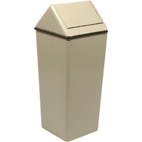1411HTAL-VV Ergode Swingtop - Medium-Sized Square Hamper for Hotels, Offices, and Institutions. Swing Top, Rubber Gasket, Powder Coat Finish, 4 Feet, Optional Liner. Steel Construction for Strength and Durability.
