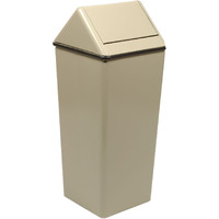 "1511HTAL-VV Ergode Swingtop - Large Square Hamper for Hospitality, Educational, and Industrial Venues - Swing Top, Rubber Gasket, Powder Coat Finish, 4 Feet, Optional Liner - Durable Steel Construction"