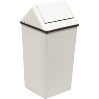 "1511HTWH-VV Ergode Swingtop Square Hamper - Spacious & Durable for Hospitality, Educational, and Industrial Venues - Swing Top, Rubber Gasket, Powder Coat Finish - Optional Liner - Steel Construction"