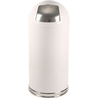 15DTWH-VV Ergode Dometop Dome Top Receptacle - Push Door, Sturdy Steel Shell, Galvanized Liner - Ideal for Hospitality, Healthcare, Office, and Restaurants