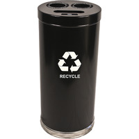 15RTBK-VV Ergode Emoti-can: 3-Opening Recycling Container with Lift-Off Top and Stainless Steel Bottom Band for Efficient Sorting and Floor Protection