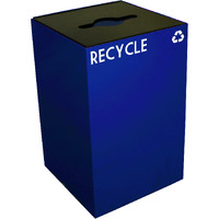 Ergode 24GC04-BL-VV Compact Recycling Containers - Durable Steel, Customizable Sizes, Colors, and Lid Options