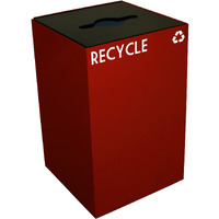 24GC04-SC-VV Ergode Recycling Containers - Compact & Customizable Square Shape, 4 Sizes, 4 Colors, 4 Lid Options, Durable Steel Construction