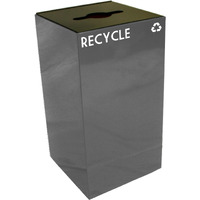 28GC04-SL-VV Ergode Recycling Containers - Compact, Space Efficient, Durable Steel, Customizable Sizes, Colors, Lid Options