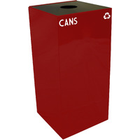 32GC01-SC-VV Ergode Recycling Containers - Compact & Customizable Square Shape, 4 Sizes, 4 Colors, 4 Lid Options, Durable Steel Construction