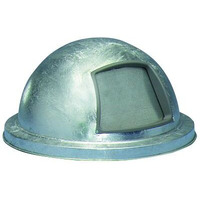 Ergode Outdoor Drum Cover - Galvanized Lid, Push Door, Fits 30-31 Gallon Trash Cans