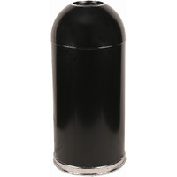 415DTBK-VV Ergode Dometop - Touchless Dome Top Receptacle for Hospitality, Healthcare, Restaurants, and Offices. Strong Steel Construction with Galvanized Liner and Stainless Steel Bottom Band.