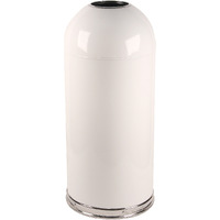 415DTWH-VV Ergode Dometop - Touchless Dome Top Receptacle for Hospitality, Healthcare, Restaurants, and Offices - Stainless Steel Bottom Band, Galvanized Liner, Powder Coat Finish