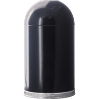 Ergode Dometop 420DTBK-VV Trash Receptacle | Touchless & Hygienic Waste Disposal | Sturdy Steel Shell | Easy Liner Removal