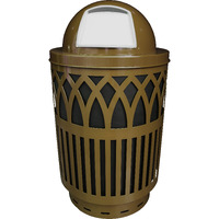 COV40P-DT-BN-VV Ergode Covington Can - Modern Laser Cut Design, Easy Servicing, Durable Galvanneal Steel Construction, Suitable for Various Environments