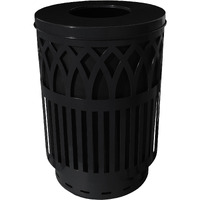 Sleek and Contemporary COV40P-FT-BK-VV Ergode Covington Can - Durable Waste Receptacle for Streets, Malls, Parks, and Offices