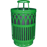 COV40P-RC-GN-VV Ergode Covington Can - Sleek and Contemporary Decorative Waste Receptacle for City Streets, Malls, Parks, and Offices