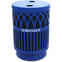COVR40P-FTR-BL-VV Ergode Covington Recycling Receptacle - Stylish and Durable Solution for Easy Recycling in Various Environments