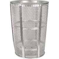 EXP-52-VV Ergode Expanded Metal Receptacle | Durable Outdoor Container | Zinc Coated for Weather Resistance | Vertical Ribs for Reinforcement | See-Through Mesh Design | High-Quality Steel Construction