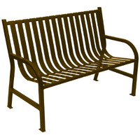 Durable and Stylish M4-BCH-BN-VV Ergode Oakley Bench - Ideal for Parks, Streets, and Universities. Includes Anchor Kit for Easy Installation.