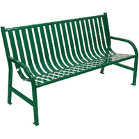 M5-BCH-GN-VV Ergode Oakley Bench - Stylish & Durable Seating for Parks, Streets, & More. Robust Steel Construction with Easy Anchoring.