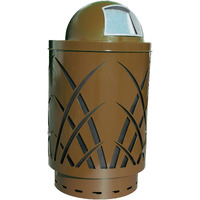 SAW40P-DT-BN-VV Ergode Sawgrass Can - Decorative Waste Receptacle for City Streets, Malls, Parks, and Office Complexes. Durable Galvanneal Steel with Lift-Off Lid and Protective Coated Base. Includes Liner, Feet, Lid Attachment Kit, and Anchor Kit.