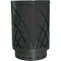 SAW40P-FT-BK-VV Ergode Sawgrass Can - Decorative Waste Receptacle for City Streets, Malls, Parks & Offices - Durable Galvanneal Steel with Lift-Off Lid